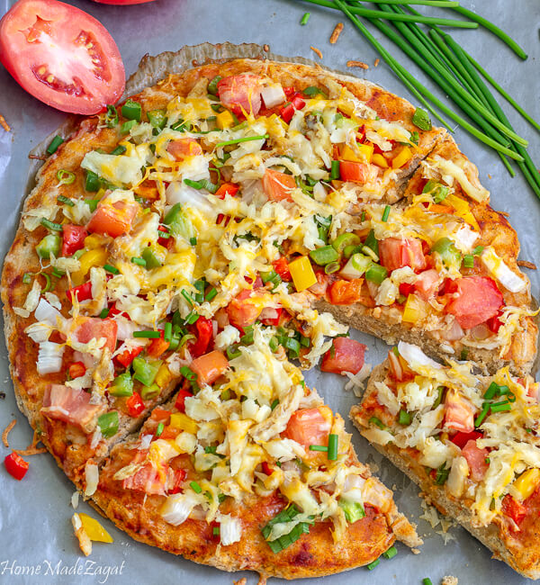 Saltfish Buljol Pizza With Coconut Flour