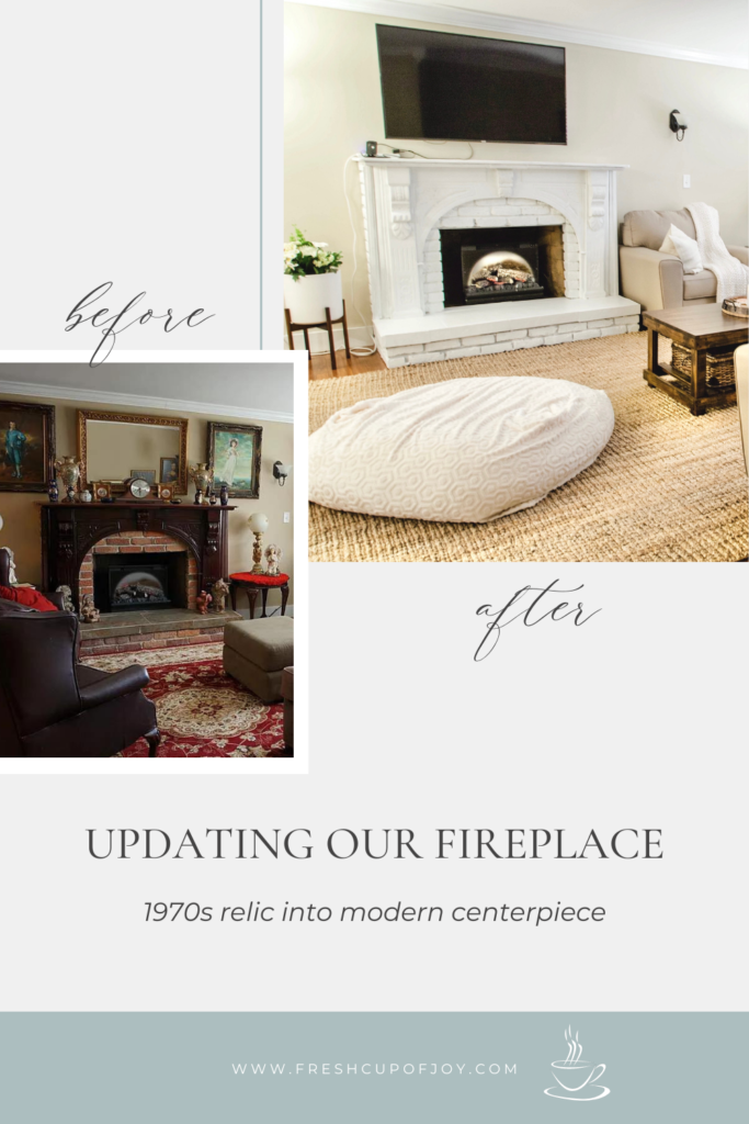 brick fireplace makeover before and after
