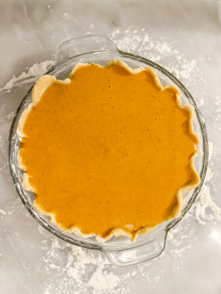 homemade pumpkin pie