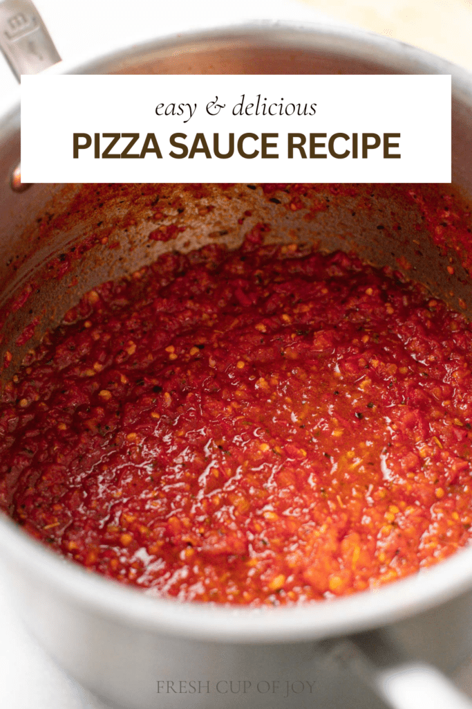 homemade pizza sauce using fresh tomatoes