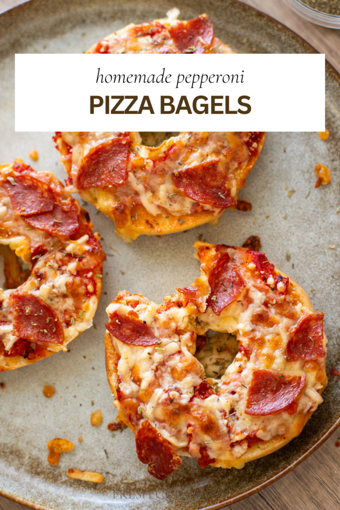 how to make homemade pepperoni pizza bagels