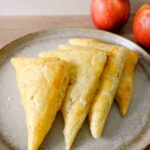 apple turnover recipe with puff pastry on a plate