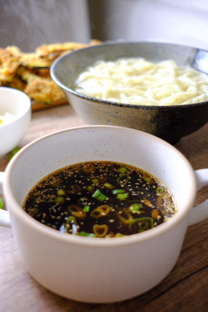 Simple kamaage udon recipe with traditional Japanese dipping sauce – Marugame-inspired udon