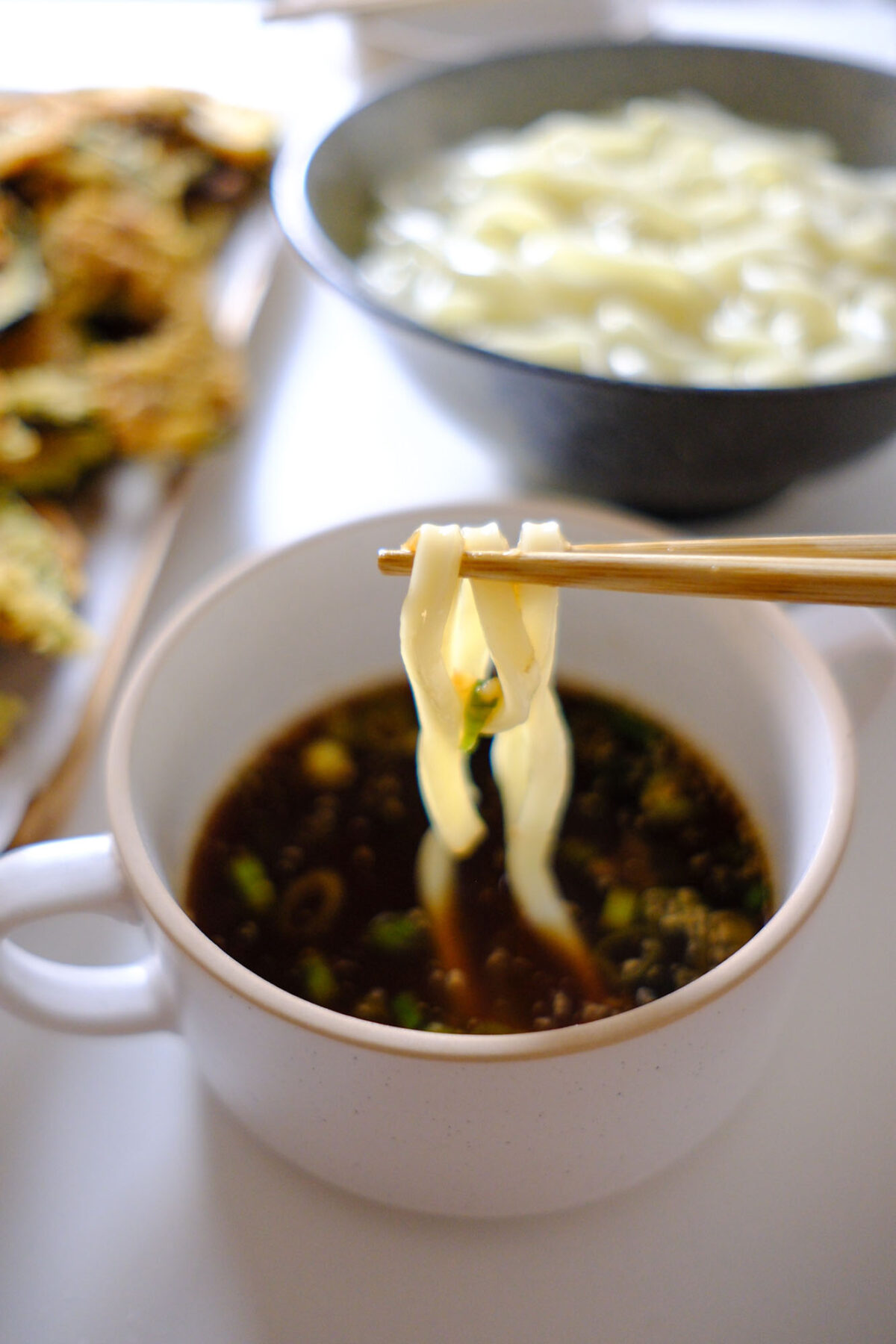 Simple kamaage udon recipe with traditional Japanese dipping sauce – Marugame-inspired udon