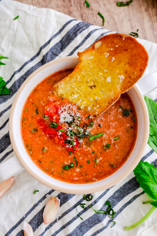 roasted tomato basil soup recipe