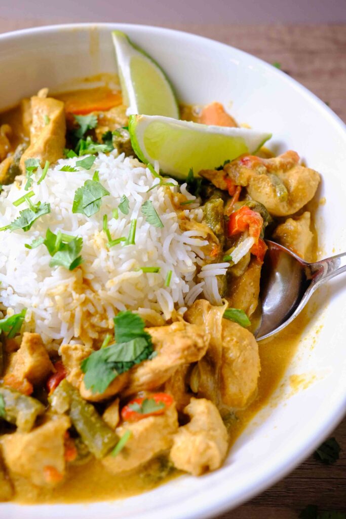 slow cooker chicken yellow curry​
