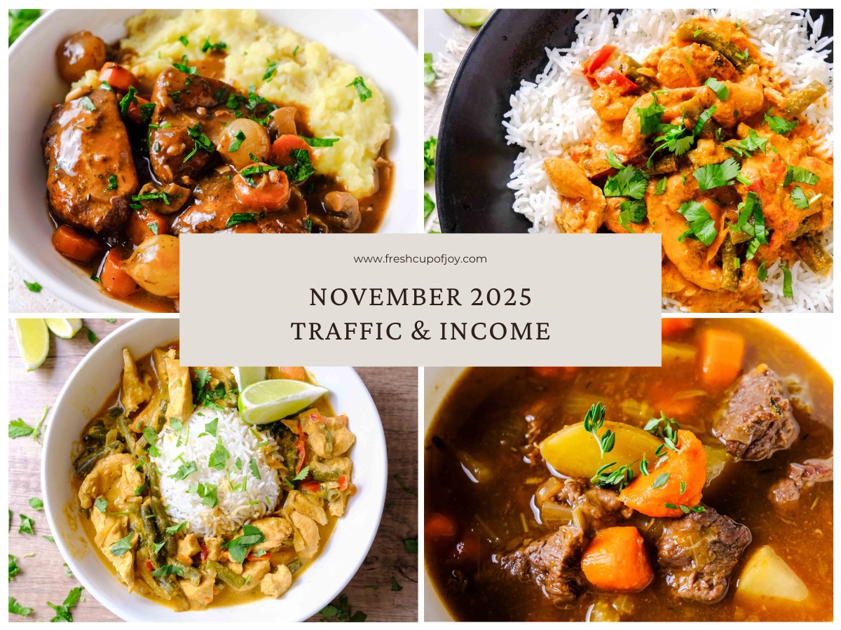 November income and traffic report for fresh cup of joy