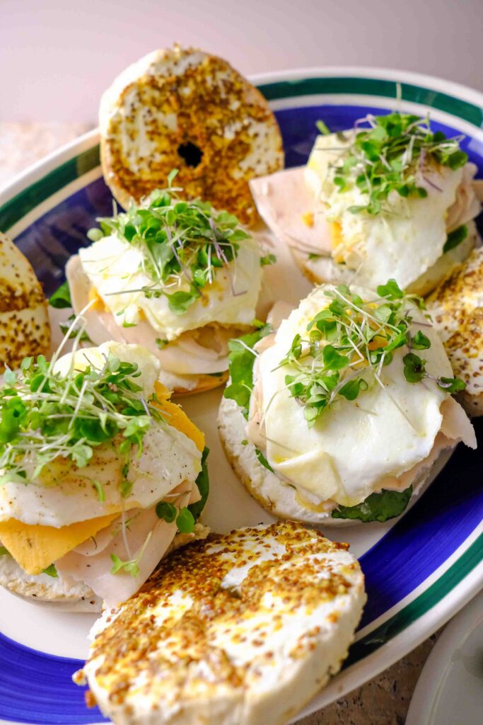 bagel and egg sandwich​ platter