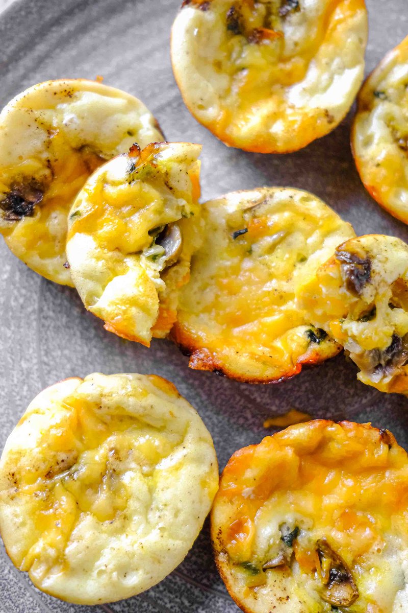 egg bites with cottage cheese on a plate