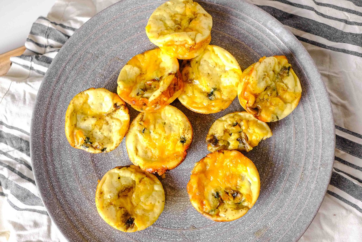 cottage cheese egg bites recipe on a plate