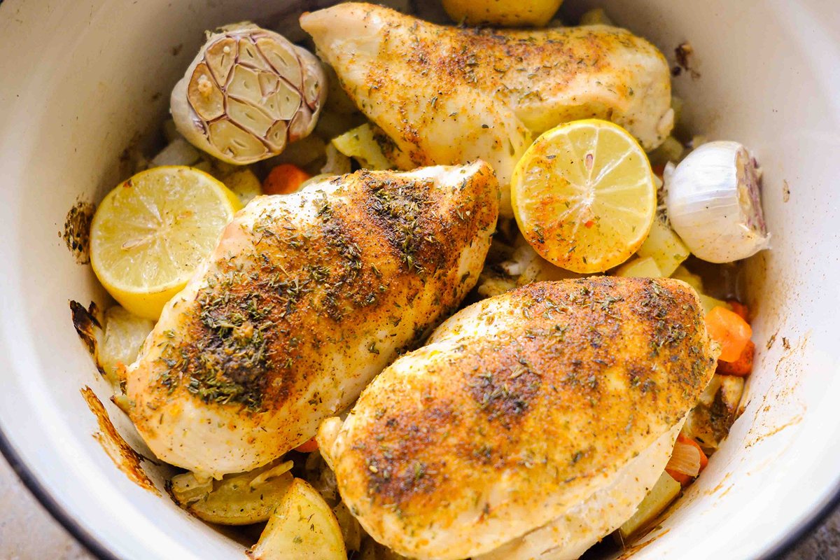 dutch oven chicken breast with vegetables