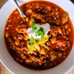 easy crockpot chili recipe in a bowl​