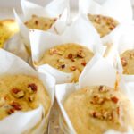 cottage cheese banana muffins on a plate