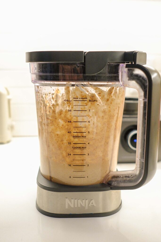 cottage cheese cinnamon roll muffin dough blended