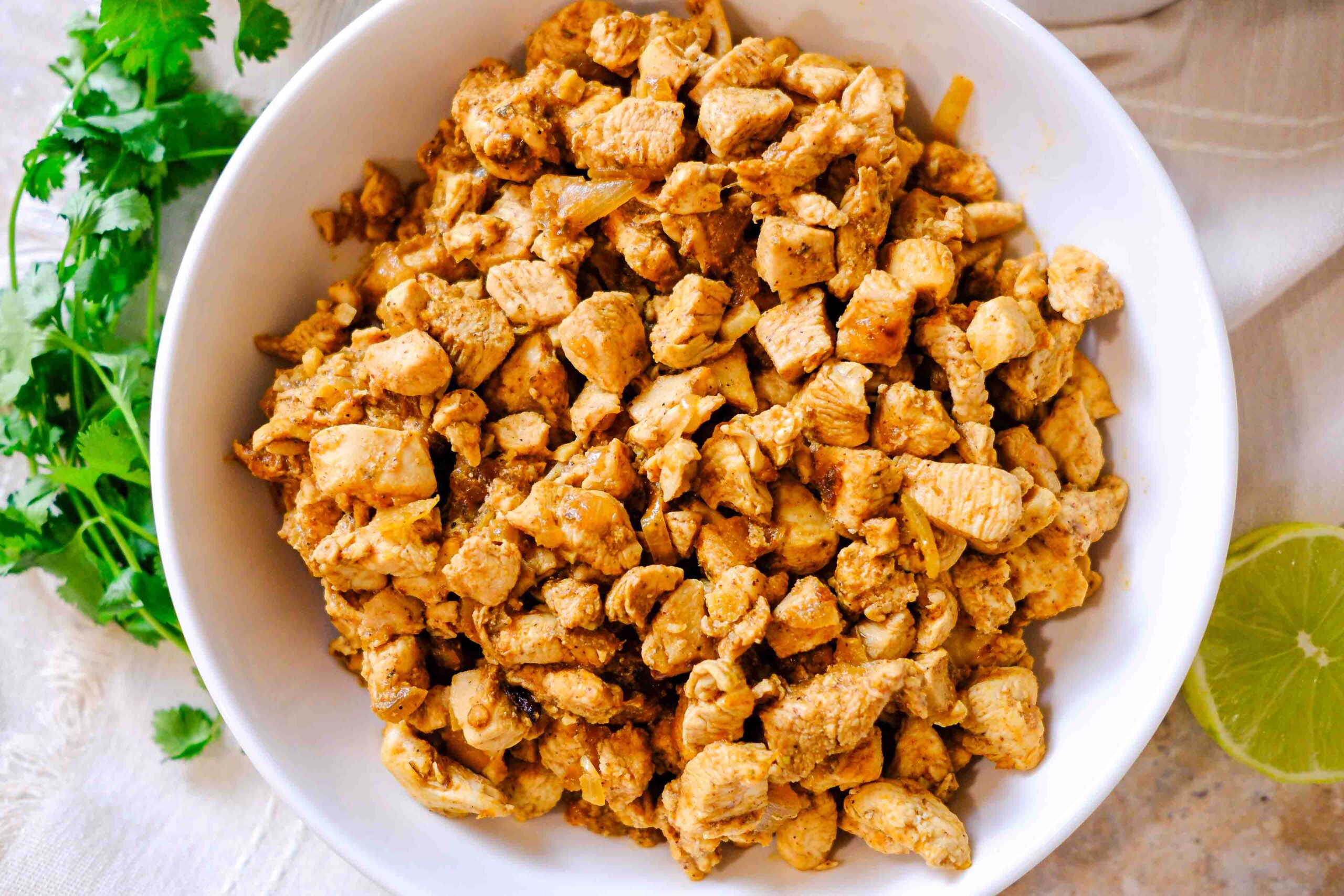 chipotle chicken recipe​ cooked in a bowl